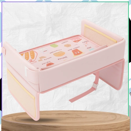 Masa de voiaj copii, organizator auto, roz