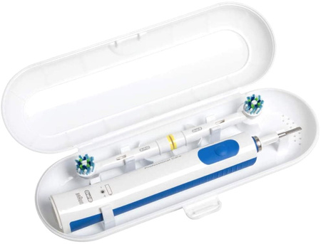 Recipient de călătorie cu husă pentru periuță și pastă de dinți, alb