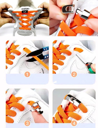 Sireturi fara cravate, elastic, carlig de cauciuc