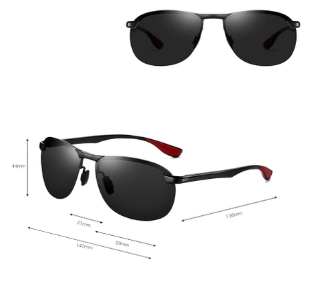 Ochelari de soare polarizați din metal pentru bărbați