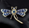 Broșă elegantă insecte libelule cu zirconi