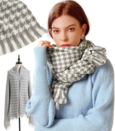 Fular mare in carouri, esarfa calda, esarfa