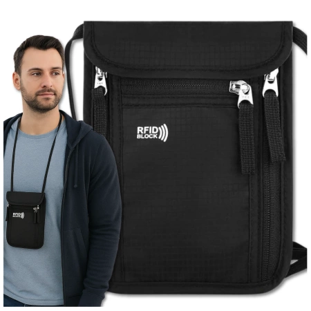 Geantă de voiaj pentru femei, husă neagră pentru bărbați, sistem antifurt RFID