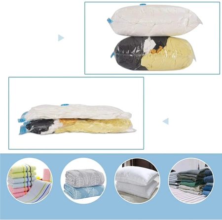 Set 5 buc. saci haine organizator vacuum impermeabil pentru dulap 50 x 60 cm