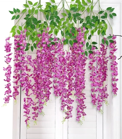 12 buc. flori de glicine agățate pentru ghirlande