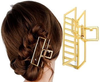 Agrafă de păr mare dreptunghiulară din metal