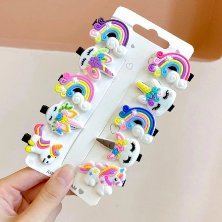 Un set de ace de păr unicorn pentru copii