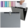 Organizator de dosare pentru documente A4, gri, 5 compartimente