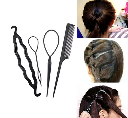 Agrafe, set de 4 piese, pentru a-ti prinde parul intr-un coc vintage HAIRAGAMI