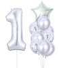 Set de 10 baloane argintii pentru ziua de nastere