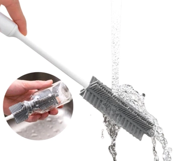 Perie din silicon pentru curățarea paharelor înalte, sticlelor și borcanelor