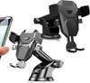 Suport negru telescopic pentru telefon auto