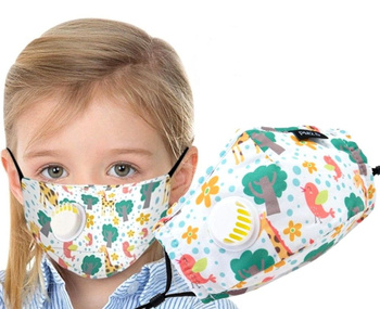 Mască pentru copii din bumbac cu model girafe