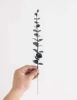 Ramuri artificiale de frunze de eucalipt set de 10pcs negru decorative