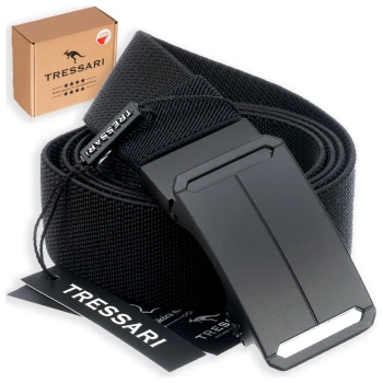 TRESSARI centura elastica cu catarama automata neagra