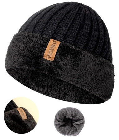 Căciulă de iarnă caldă unisex cu blană