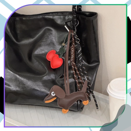 Breloc pentru o pungă de chei, breloc, pandantiv, teckel, inimă, cadou