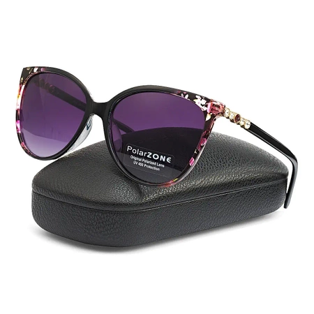 Ochelari de soare polarizați cu ochi de pisică pentru femei + husă