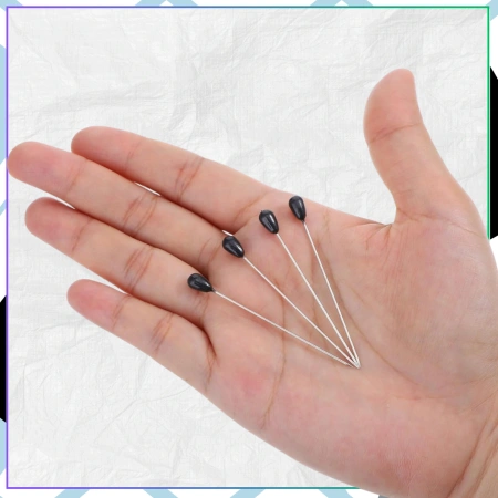 Ace și ace de croitorie cu cap în formă de lacrimă 55 mm, set de 50 de bucăți