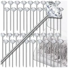 Ace de croitorie, cu cap diamantat, decorative, 38 mm, set de 100 bucăți