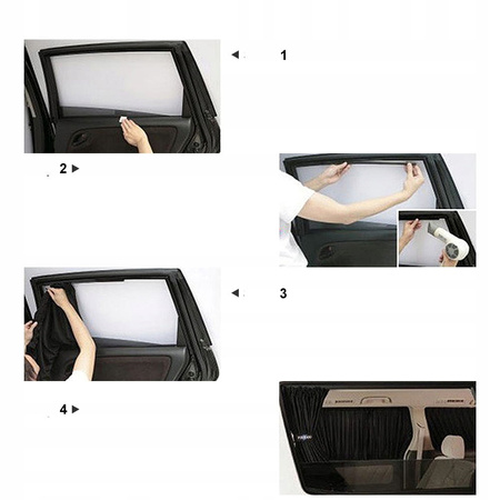 Perdele parasolare, negre 50x47, pentru masina, iaht, camion