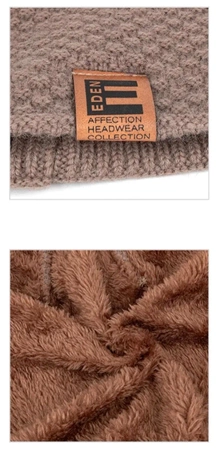 Pălărie de iarnă izolată unisex cu blană, căciulă caldă lejeră