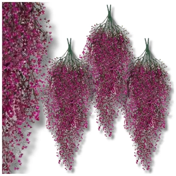 Flori artificiale de salcie decorative suspendate, 3 buc, alpinism roz