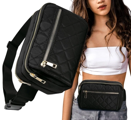 Negru impermeabil femei rinichi sachet curea de umăr sac de șold