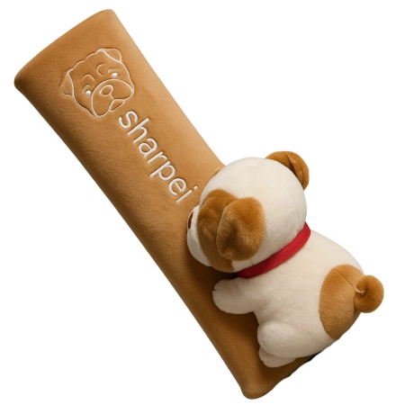 Husă centură de siguranță câine de pluș pentru copii