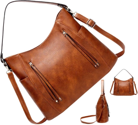 Geanta de umar eleganta de dama din piele nituita