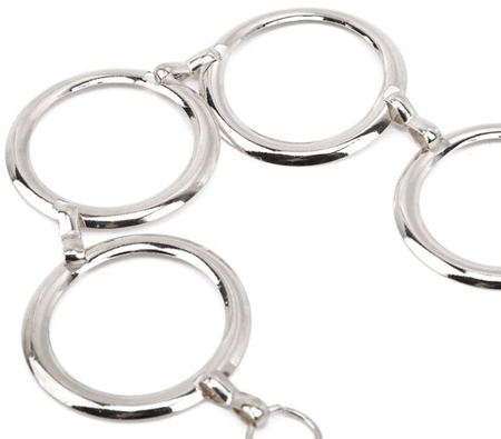 Curea de talie argintie Lant metalic cu ochiuri