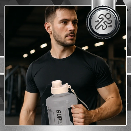 Sticla TRESSARI, sticla sport pentru sala, 1600ml BPA FREE, pentru apa TRITAN