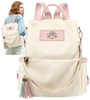 Rucsac urban de dama, rucsac sport cu pompon, incapator
