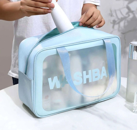 Geantă mare transparentă pentru cosmetice, impermeabilă