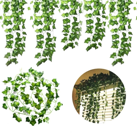 12 bucăți de frunze agățate de iederă cataratoare pentru ghirlanda