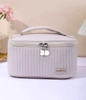 Organizator elegant patrat pentru geanta cosmetica din piele ecologica