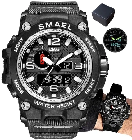 Ceas barbatesc Smael s-shock WATERPROOF LED DUBLE TIME