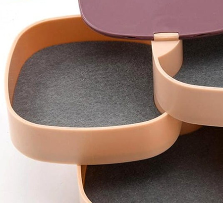 Cutie rotunda cu oglinda pentru organizator de bijuterii Casket