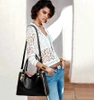 Geanta shopper dama, piele ecologica neagra