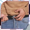 Curea elastică pentru bărbați împletită damă pentru pantaloni negru puternic