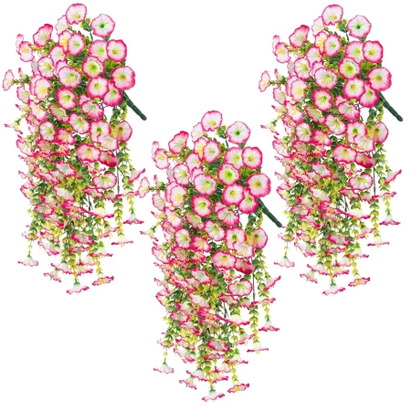 Agățat flori decorative bindweed artificial 3buc ghirlandă roz