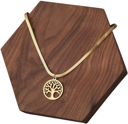 Colier de șarpe din aur, copac elegant din oțel chirurgical
