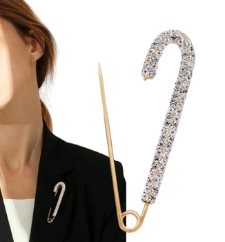 Zirconia broșă aur siguranță pin decorativ pin elegant