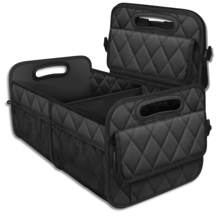 Organizator pliabil pentru portbagaj auto cu buzunare matlasate