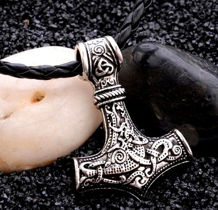 Colier Silver Hammer pentru bărbați THOR MJOLNIR CELTIC