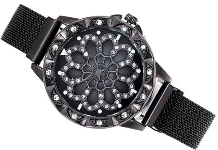 Ceas pentru femei cu curea MAGNETIC MESH cu cadran rotativ HIT
