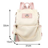 Rucsac urban de dama, rucsac sport cu pompon, incapator