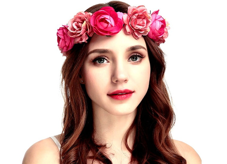 Coroana de par Bandita Flori Trandafiri Bujori Boho