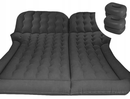 Saltea auto XXL, dublu bej cu pompa, camping