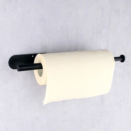Suport telescopic autoadeziv negru